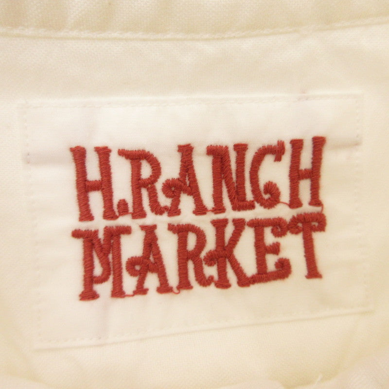 HOLLYWOOD RANCH MARKET | ハリウッドランチマーケット グラフィティステッチワッペン ボタンダウンシャツ 長袖シャツ 1019320 ホワイト サイズ：2