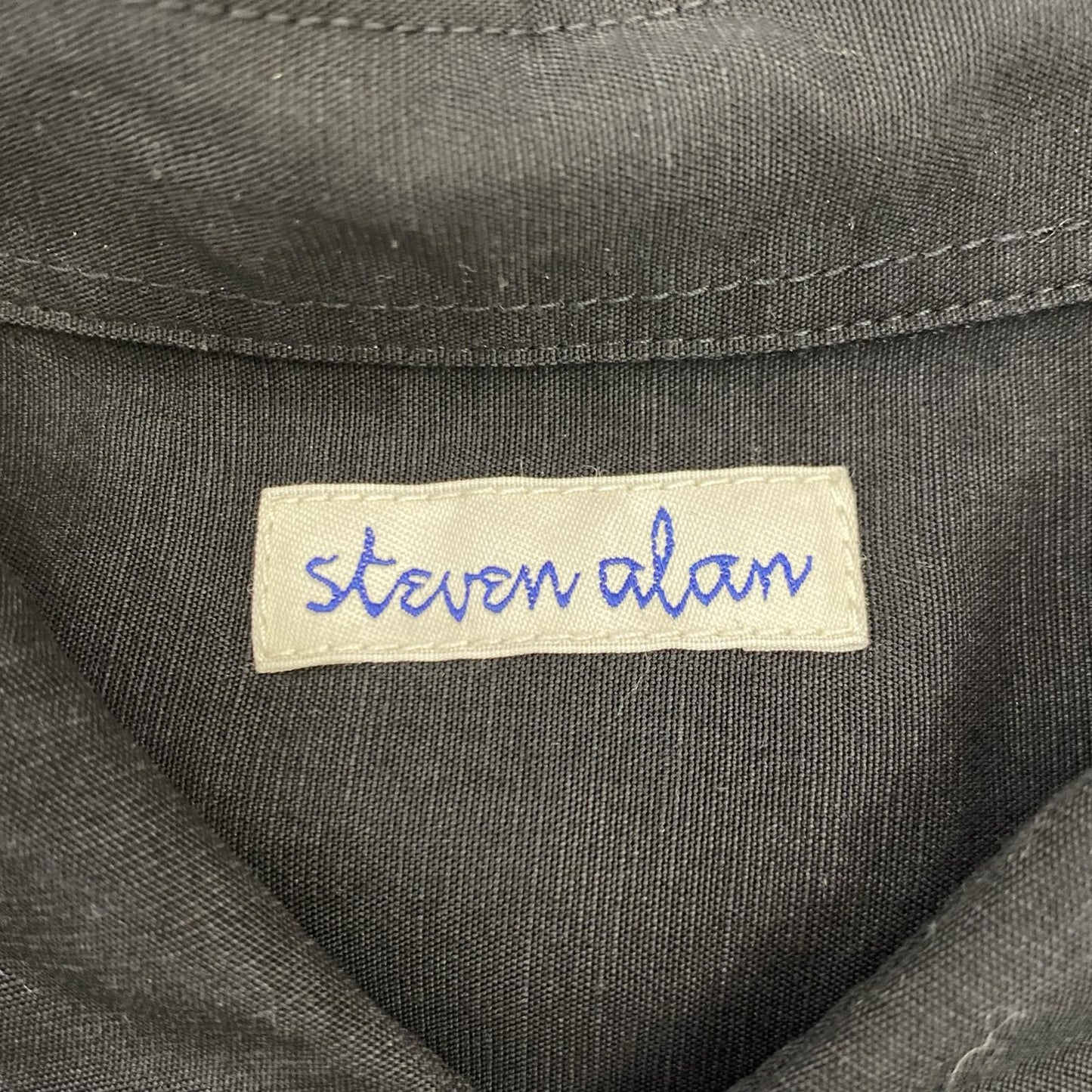 Steven Alan | スティーブンアラン ALINE LOOSE CASUAL 半袖シャツ 9116-218-0376 ブラック サイズ：L【姫路東店】
