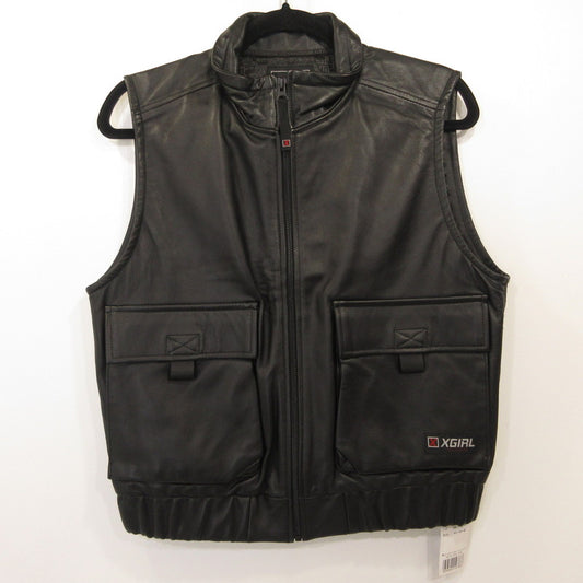 X-girl | エックスガール Zip-up Leather Vest ベスト 058183505 size:ONE SIZE ブラック