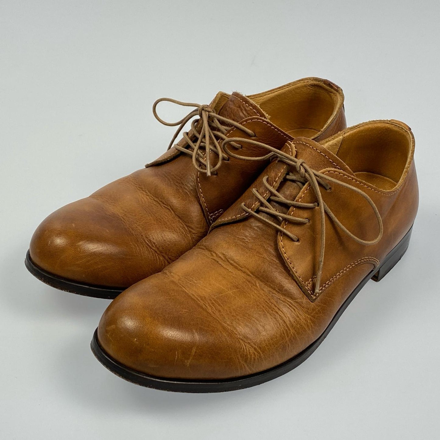 PADRONE | パドローネ DERBY PLAIN TOE SHOES その他靴 レザーシューズ EU40 ブラウン【姫路東店】