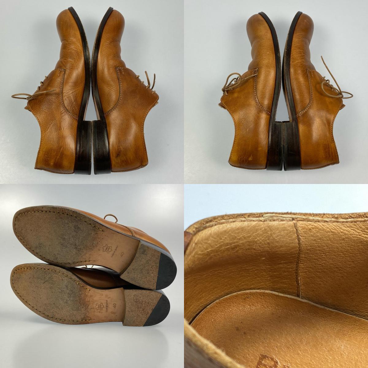 PADRONE | パドローネ DERBY PLAIN TOE SHOES その他靴 レザーシューズ EU40 ブラウン【姫路東店】
