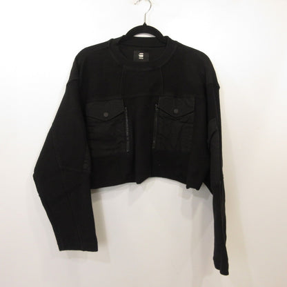 G-STAR | ジースター Multi Pocket Mix Loose Cropped Sweater スウェット D27168-E312 ブラック サイズ：XS
