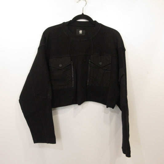 G-STAR | ジースター Multi Pocket Mix Loose Cropped Sweater スウェット D27168-E312 ブラック サイズ：XS