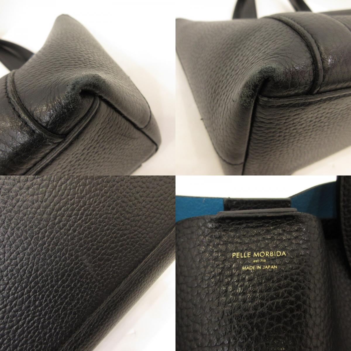 PELLE MORBIDA | ペッレモルビダ Tela Marina ミニトートバッグ トートバッグ ブラック