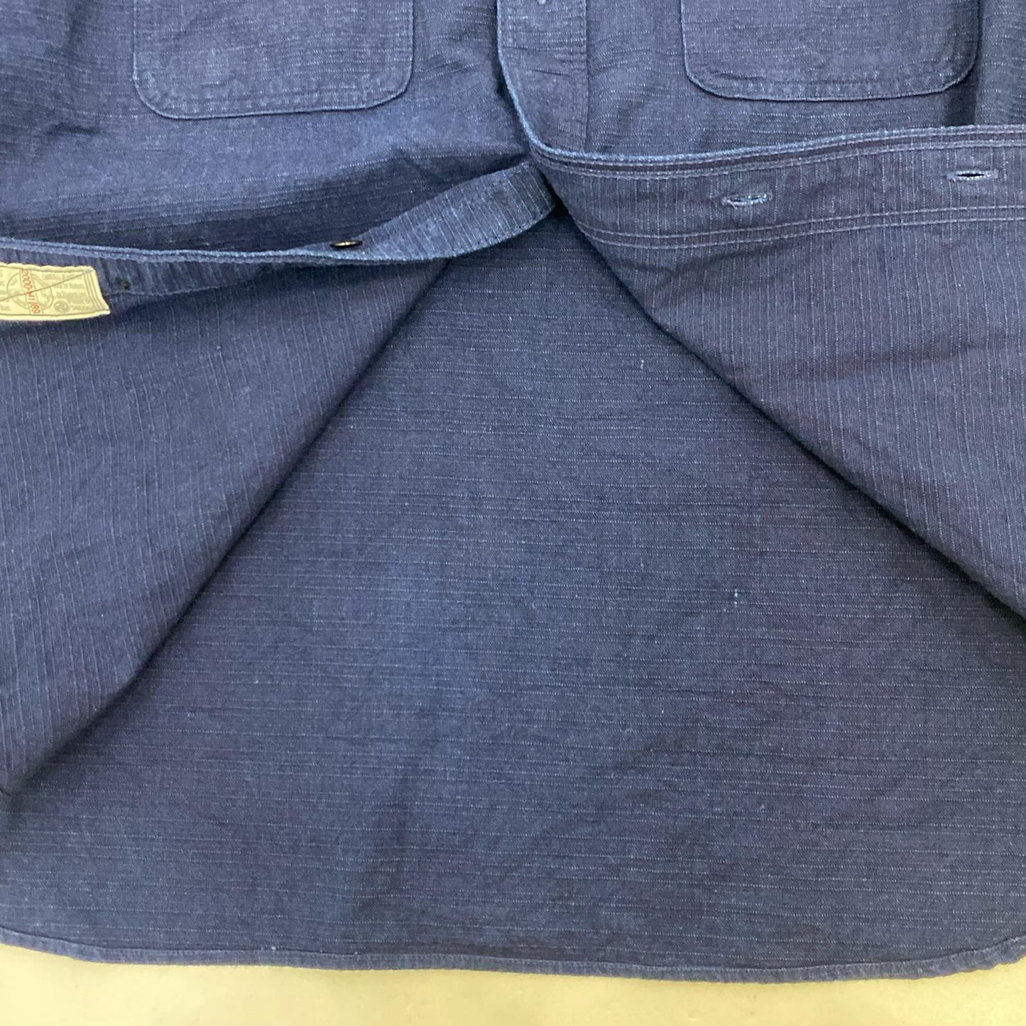 SAMURAI JEANS | サムライジーンズ 藍襟脱着切り替えシャツ 長袖シャツ SSS25-YRC ネイビー サイズ：L【姫路東店】