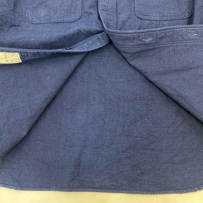 SAMURAI JEANS | サムライジーンズ 藍襟脱着切り替えシャツ 長袖シャツ SSS25-YRC ネイビー サイズ：L【姫路東店】