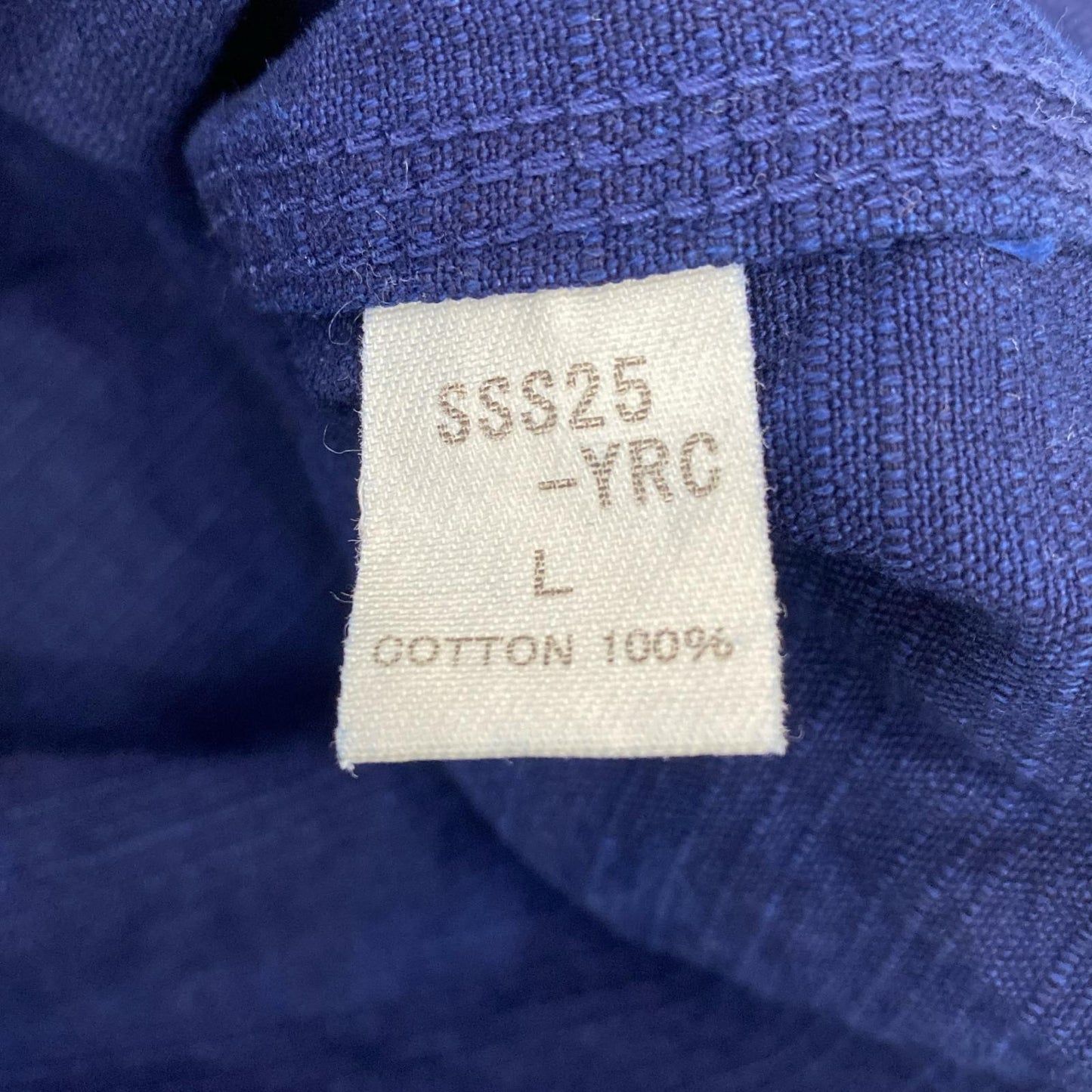 SAMURAI JEANS | サムライジーンズ 藍襟脱着切り替えシャツ 長袖シャツ SSS25-YRC ネイビー サイズ：L【姫路東店】