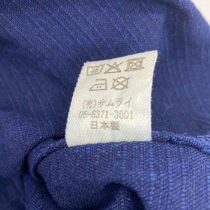SAMURAI JEANS | サムライジーンズ 藍襟脱着切り替えシャツ 長袖シャツ SSS25-YRC ネイビー サイズ：L【姫路東店】