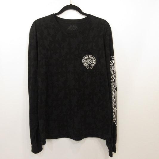 CHROME HEARTS | クロムハーツ Graveyard Cemetery Cross 長袖Ｔシャツ 国内正規タグ ブラック サイズ：M