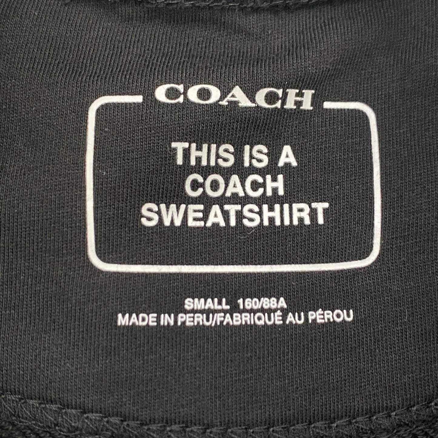 COACH | コーチ エッセンシャル クルーネック スウェット C8785 ブラック サイズ：S【姫路東店】
