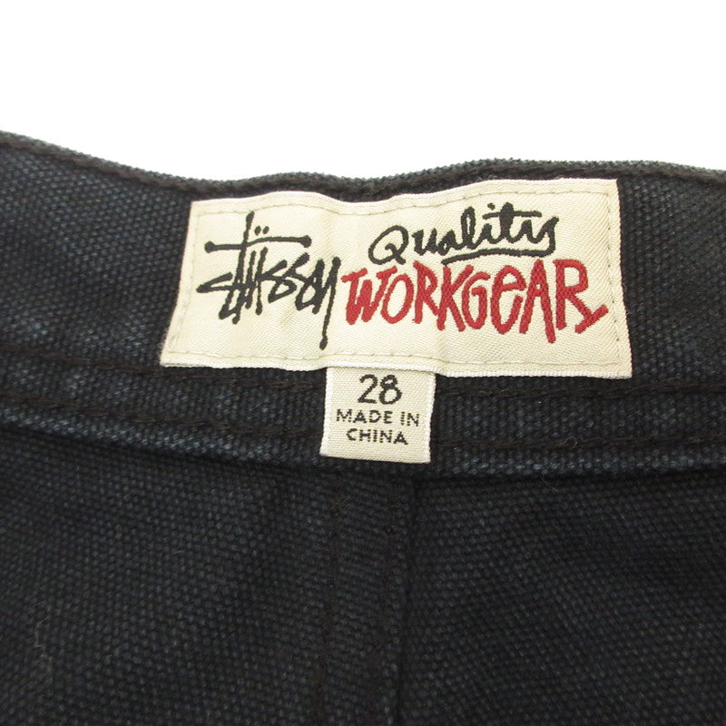 STUSSY | ステューシー WASHED CANVAS WORK SHORT ショートパンツ 112327 ブラック サイズ：28
