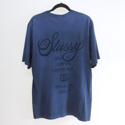STUSSY | ステューシー World Tour Tee 'Sun Faded Navy' 半袖Ｔシャツ ネイビー サイズ：M