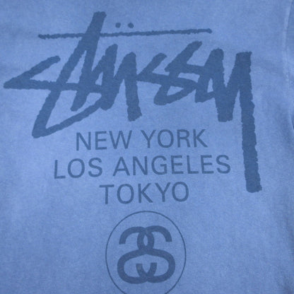 STUSSY | ステューシー World Tour Tee 'Sun Faded Navy' 半袖Ｔシャツ ネイビー サイズ：M