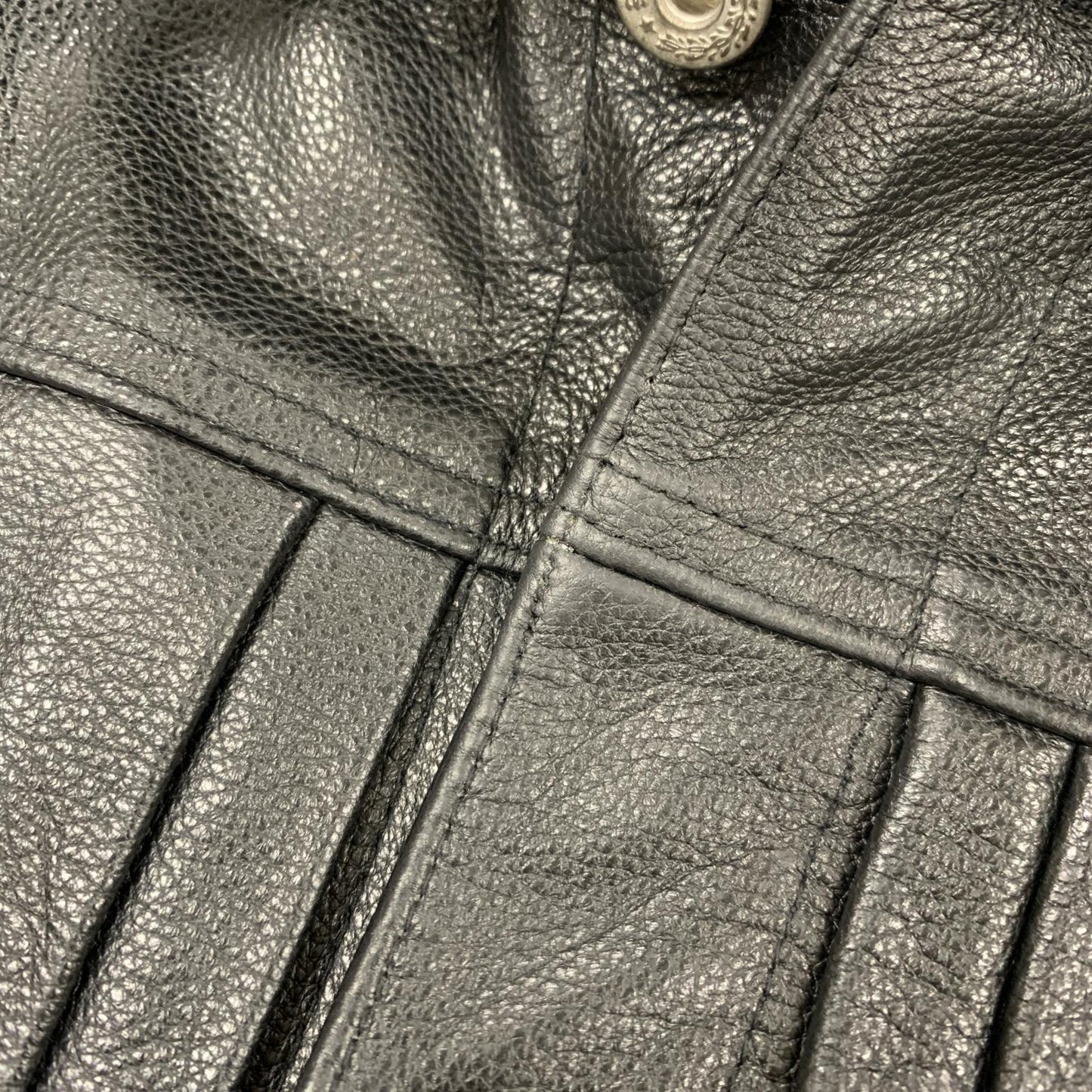 HOUSTON | ヒューストン COW LEATHER TRACK JACKET レザー 8215 ｻｲｽﾞ:42R ブラック