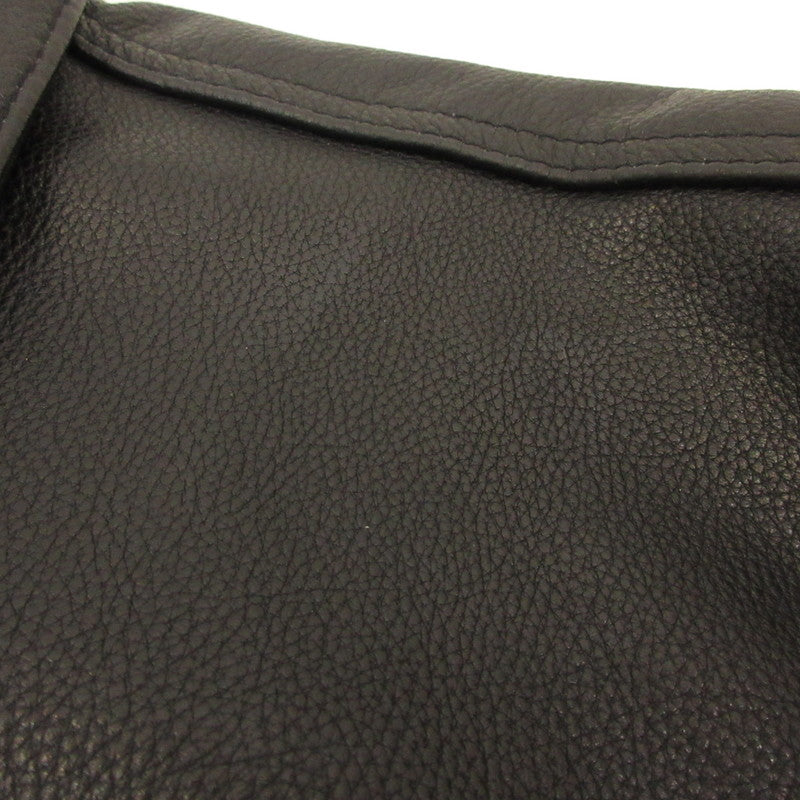 HOUSTON | ヒューストン COW LEATHER TRACK JACKET レザー 8215 ｻｲｽﾞ:42R ブラック