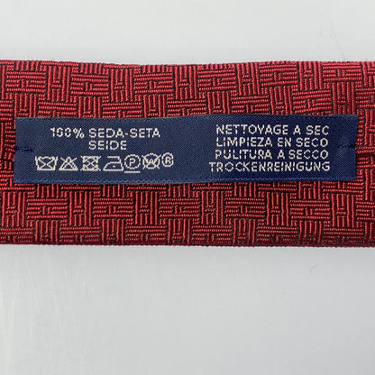 HERMES | エルメス CRAVATE SOIE LOURDE T H TREFLE ネクタイ H659448T ボルドー/バーガンディー【姫路東店】