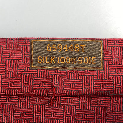 HERMES | エルメス CRAVATE SOIE LOURDE T H TREFLE ネクタイ H659448T ボルドー/バーガンディー【姫路東店】