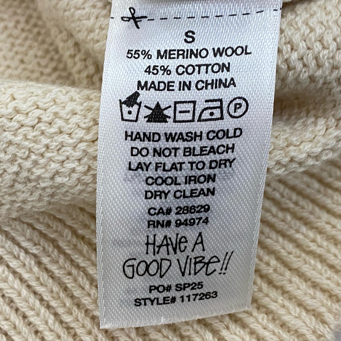 STUSSY | ステューシー Handwritten Sweater セーター 117263 2025S/S アイボリー サイズ：S【姫路東店】