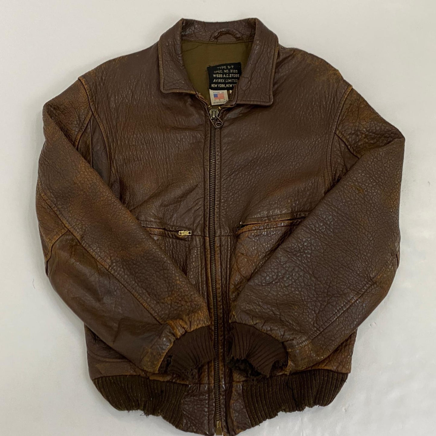 【中古】AVIREX | アヴィレックス B-7 レザー 3120 ブラウン サイズ：36【姫路東店】