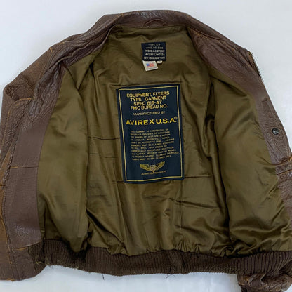 【中古】AVIREX | アヴィレックス B-7 レザー 3120 ブラウン サイズ：36【姫路東店】