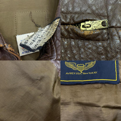【中古】AVIREX | アヴィレックス B-7 レザー 3120 ブラウン サイズ：36【姫路東店】