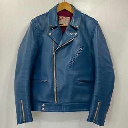 ADDICT CLOTHES | アディクトクローズ AD-03 BRITISH ASYMMETRY JACKET ライダースジャケット ブルー サイズ：38【姫路東店】