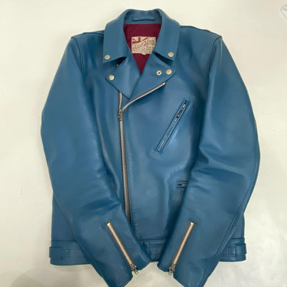ADDICT CLOTHES | アディクトクローズ AD-03 BRITISH ASYMMETRY JACKET ライダースジャケット ブルー サイズ：38【姫路東店】