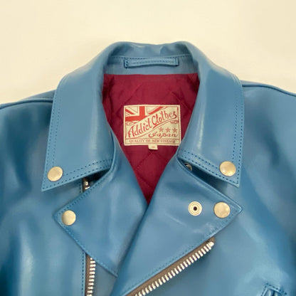 ADDICT CLOTHES | アディクトクローズ AD-03 BRITISH ASYMMETRY JACKET ライダースジャケット ブルー サイズ：38【姫路東店】