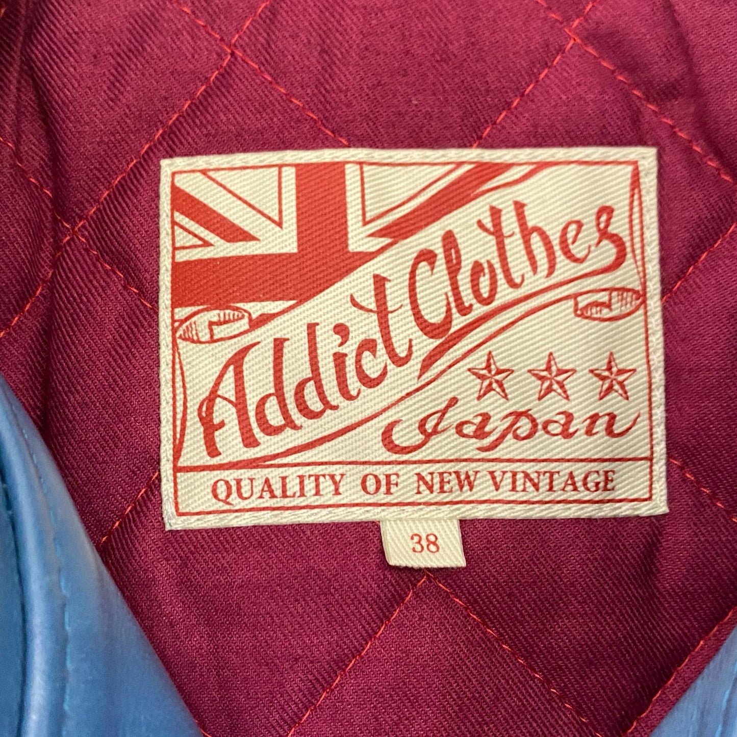 ADDICT CLOTHES | アディクトクローズ AD-03 BRITISH ASYMMETRY JACKET ライダースジャケット ブルー サイズ：38【姫路東店】