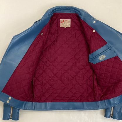 ADDICT CLOTHES | アディクトクローズ AD-03 BRITISH ASYMMETRY JACKET ライダースジャケット ブルー サイズ：38【姫路東店】