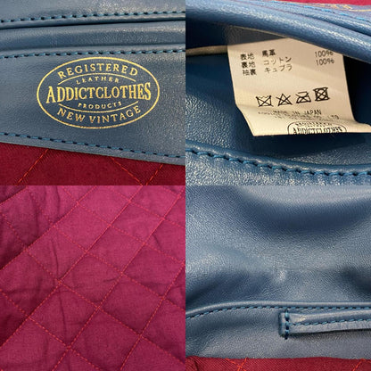 ADDICT CLOTHES | アディクトクローズ AD-03 BRITISH ASYMMETRY JACKET ライダースジャケット ブルー サイズ：38【姫路東店】