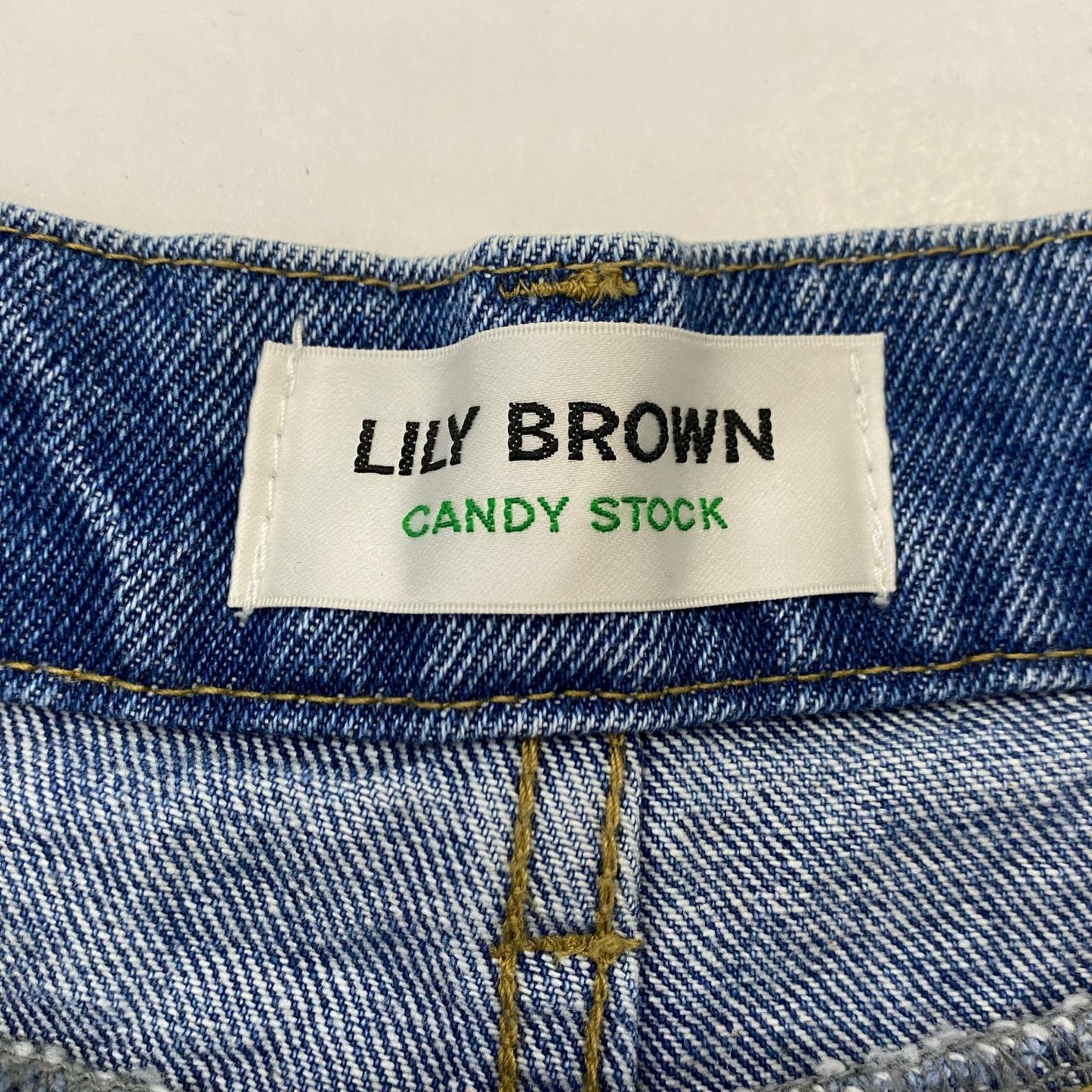 Lily Brown | リリーブラウン ハートビジューワイド デニムパンツ LWFP241810 2024S/S ｻｲｽﾞ:00 ライトブルー【姫路東店】