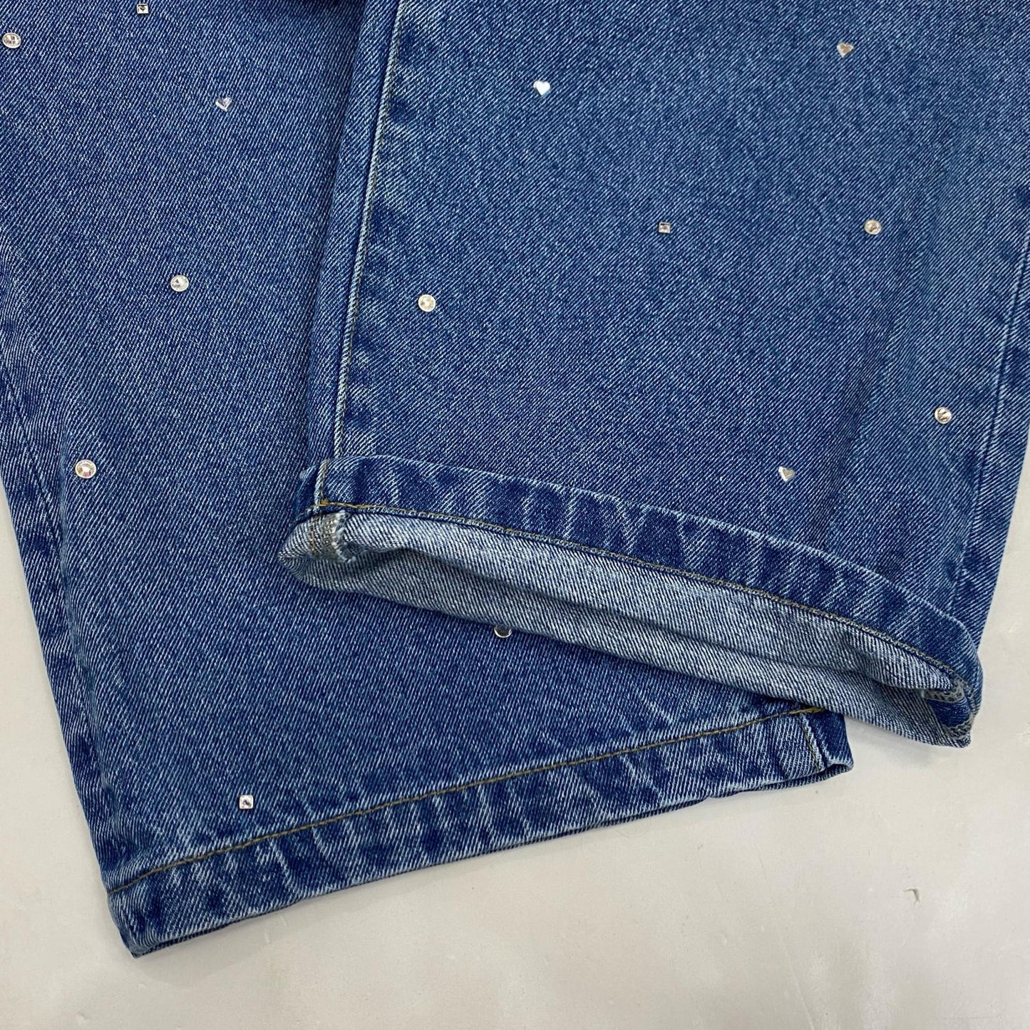 Lily Brown | リリーブラウン ハートビジューワイド デニムパンツ LWFP241810 2024S/S ｻｲｽﾞ:00 ライトブルー【姫路東店】