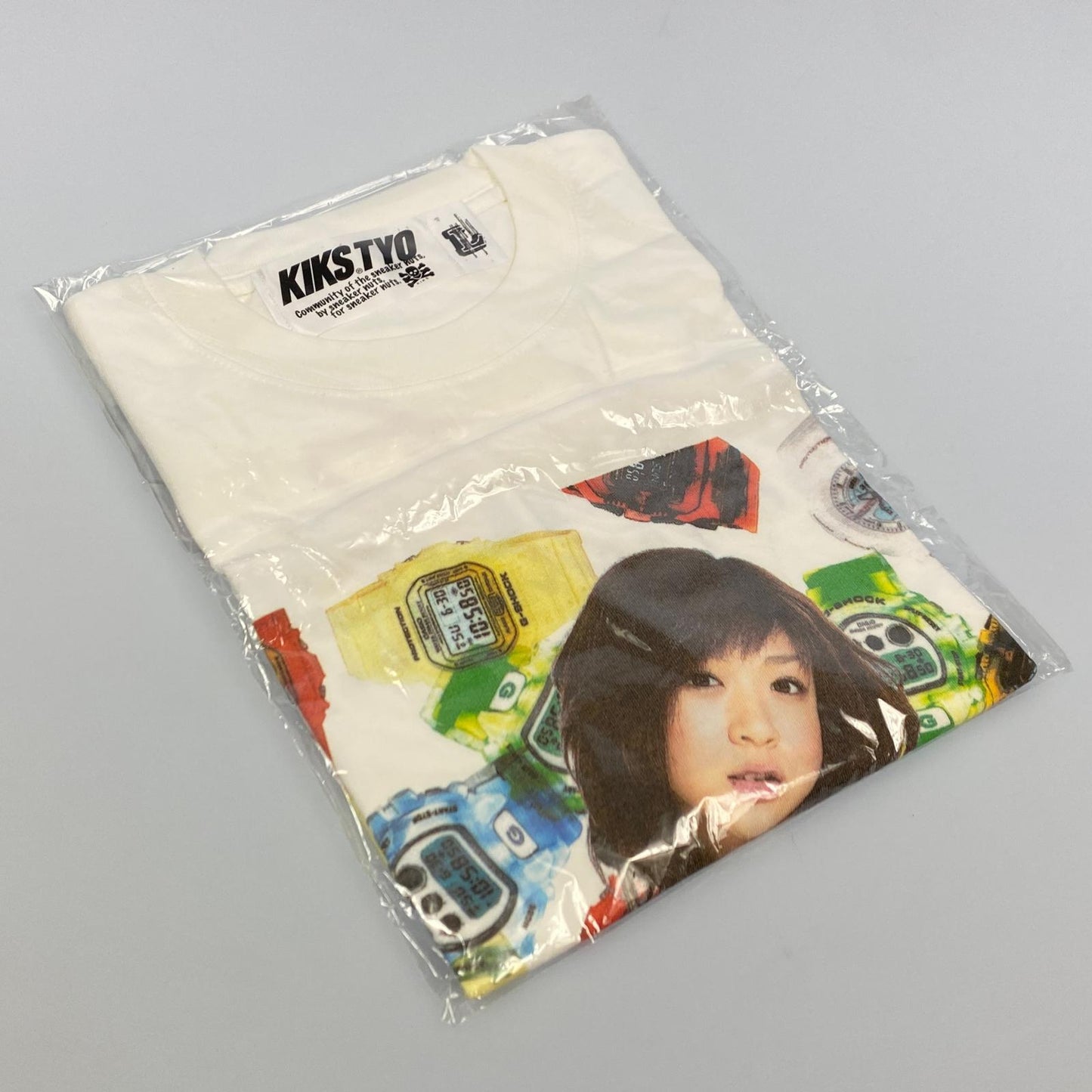【中古】KIKS TYO | キックスティーワイオー ほしのあき×G-SHOCK 25周年 半袖Ｔシャツ 00s ホワイト サイズ：L【姫路東店】