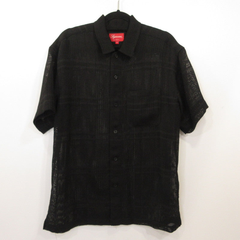 【中古】Supreme | シュプリーム Mesh Stripe S/S Shirt 半袖シャツ 2023S/S ブラック サイズ：S【姫路東店】