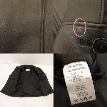 【中古】FIDELITY | フェデリティー LAMB LEATHER ZIP BLOUSON レザー 26375000 ブラック サイズ：M【姫路東店】