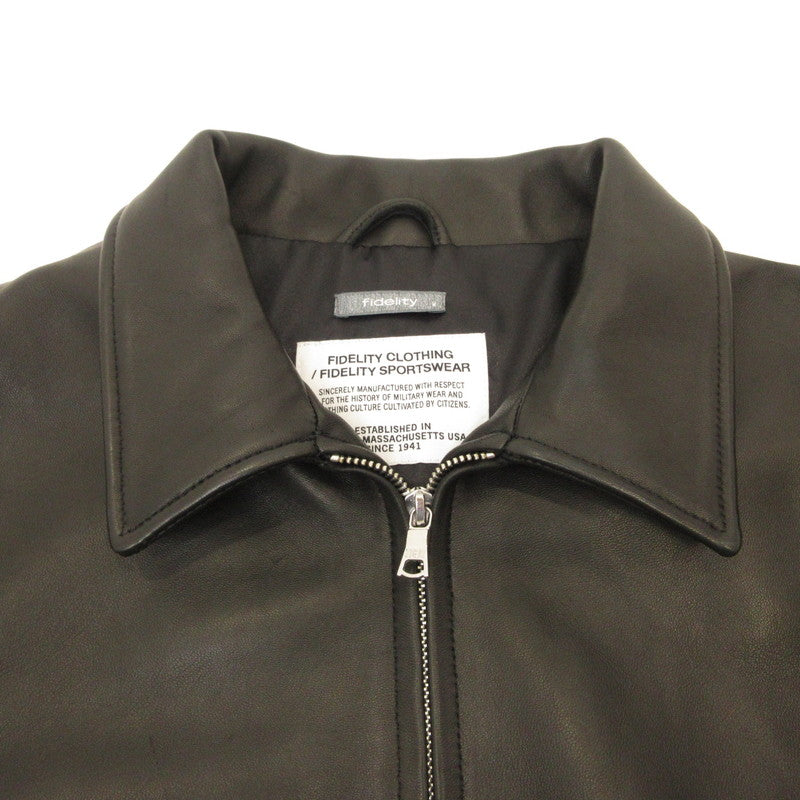 【中古】FIDELITY | フェデリティー LAMB LEATHER ZIP BLOUSON レザー 26375000 ブラック サイズ：M【姫路東店】