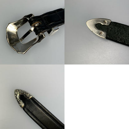 3-Piece Silver Buckle Set Belt ベルト 2244 ブラック サイズ：32【姫路東店】