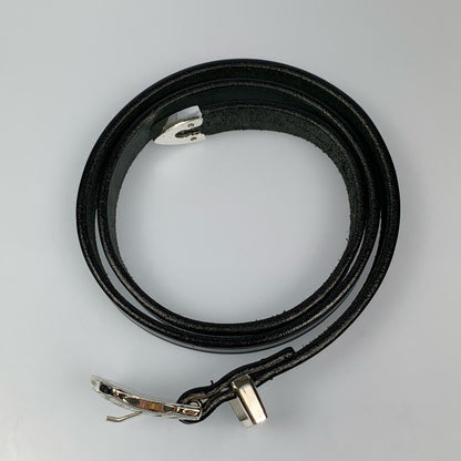 3-Piece Silver Buckle Set Belt ベルト 2244 ブラック サイズ：32【姫路東店】