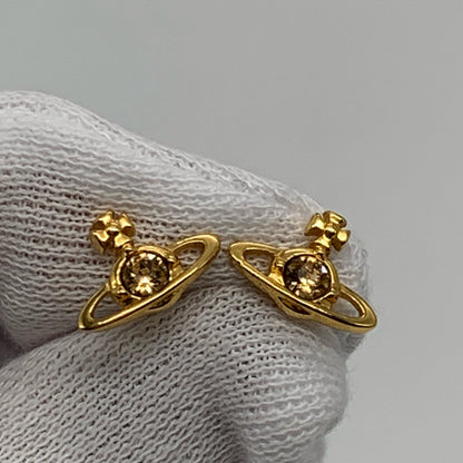 Vivienne Westwood | ヴィヴィアンウエストウッド NANO SOLITAIRE EARRINGS ピアス ゴールド【姫路東店】