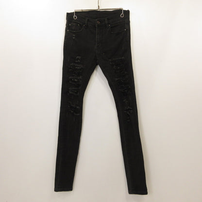 【中古】mnml | ミニマル X165 PAISLEY STRETCH DENIM デニムパンツ ブラック【姫路東店】