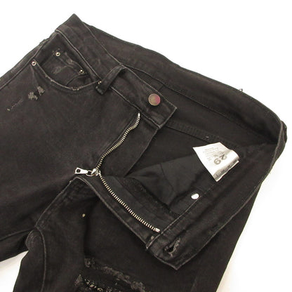 【中古】mnml | ミニマル X165 PAISLEY STRETCH DENIM デニムパンツ ブラック【姫路東店】