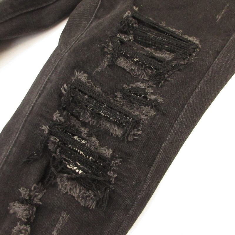 【中古】mnml | ミニマル X165 PAISLEY STRETCH DENIM デニムパンツ ブラック【姫路東店】