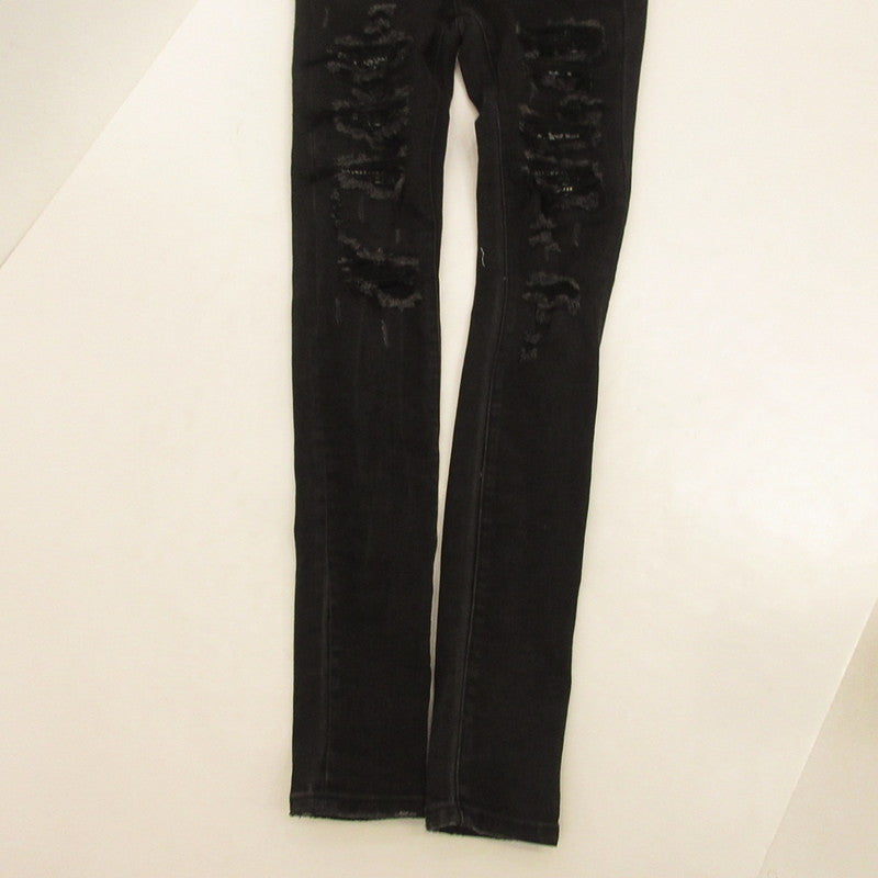 【中古】mnml | ミニマル X165 PAISLEY STRETCH DENIM デニムパンツ ブラック【姫路東店】