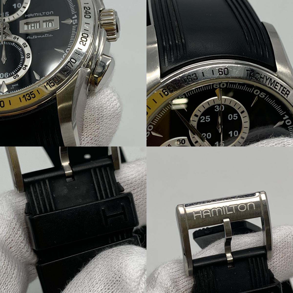 HAMILTON | ハミルトン ｼﾞｬｽﾞﾏｽﾀｰ ﾛｰﾄﾞﾚｰｼﾝｸﾞｸﾛﾉｸﾞﾗﾌ 腕時計 H328160 アナログ自動巻き ブラック【姫路東店】