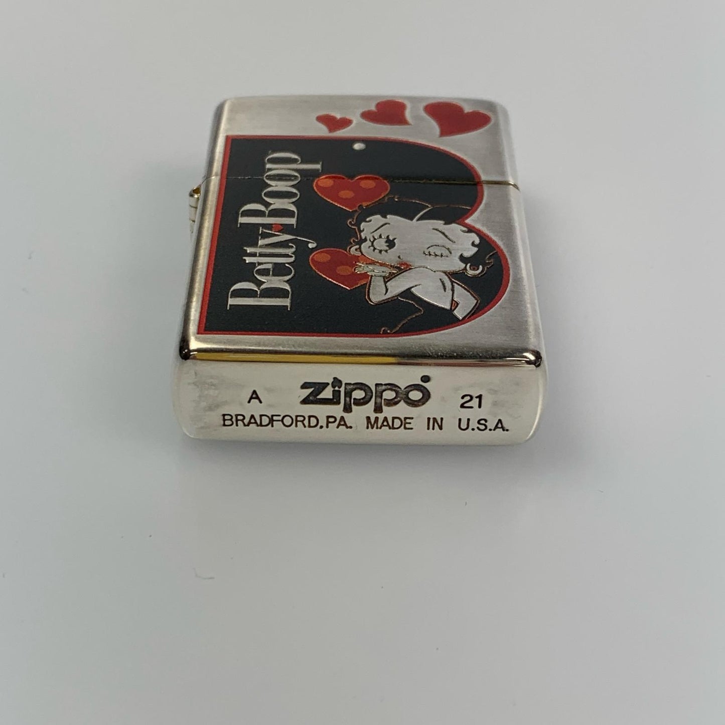 【中古】ZIPPO | ジッポ BETTY BOOP 90th LOVE 「B」 ライター 年式:2021年製 シルバー【姫路東店】