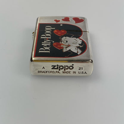 【中古】ZIPPO | ジッポ BETTY BOOP 90th LOVE 「B」 ライター 年式:2021年製 シルバー【姫路東店】