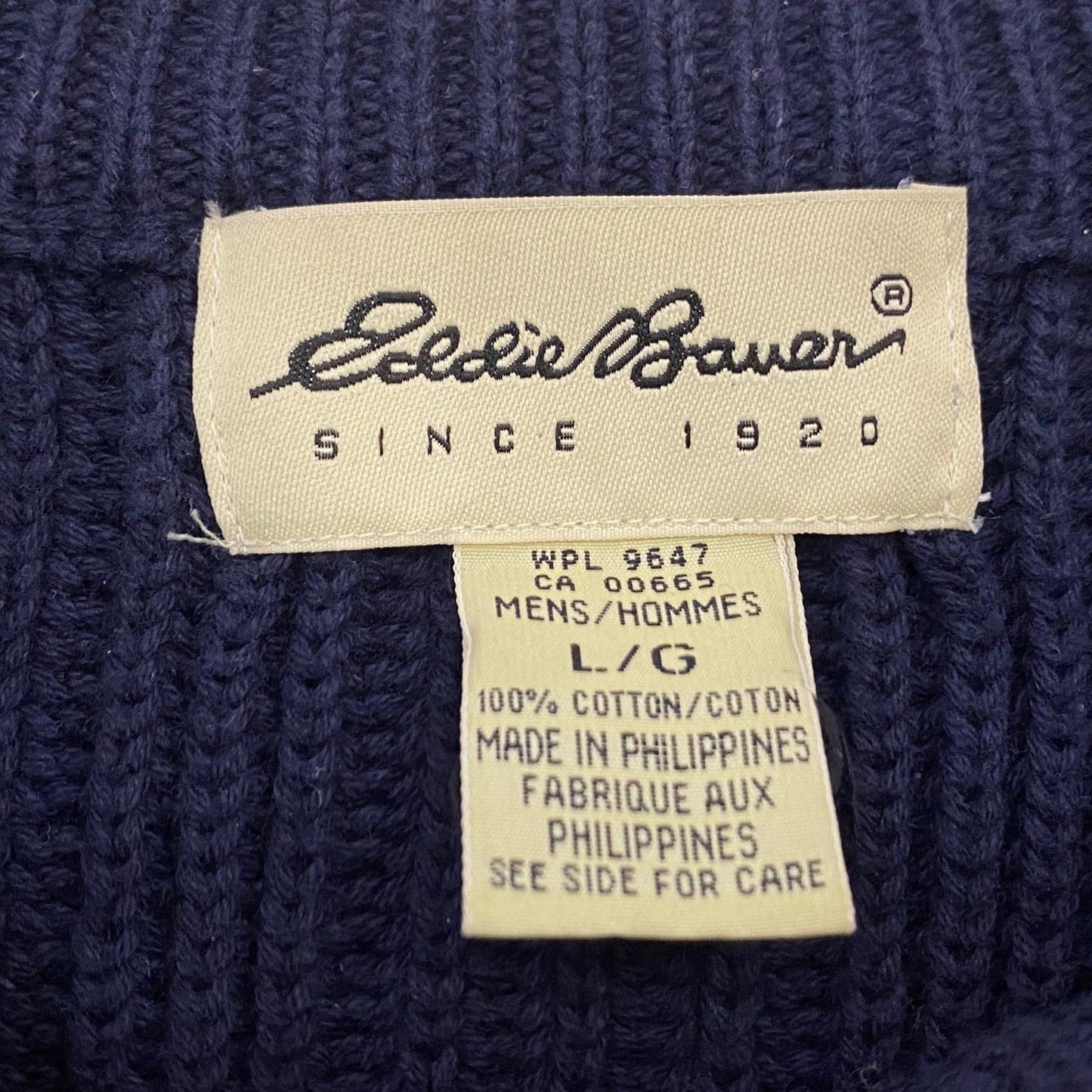 Eddie Bauer | エディー・バウアー セーター 90s ネイビー サイズ：L【姫路東店】