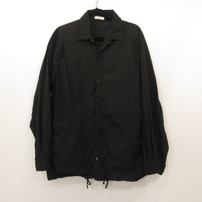 ATON | エイトン hand dyed nylon shirts jacket 長袖シャツ 7110334 ブラック サイズ：4【姫路東店】