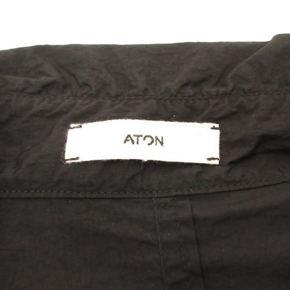 ATON | エイトン hand dyed nylon shirts jacket 長袖シャツ 7110334 ブラック サイズ：4【姫路東店】